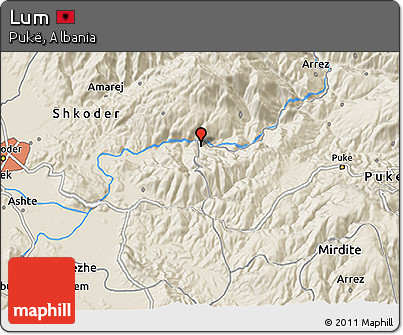 Shaded Relief 3D Map of Lum