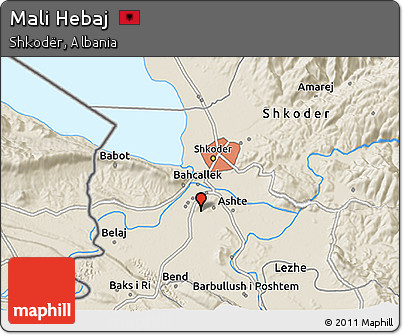 Shaded Relief 3D Map of Mali Hebaj