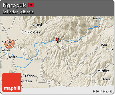 Shaded Relief 3D Map of Ngropuk