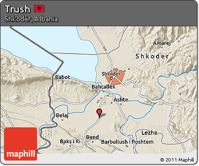 Shaded Relief 3D Map of Trush