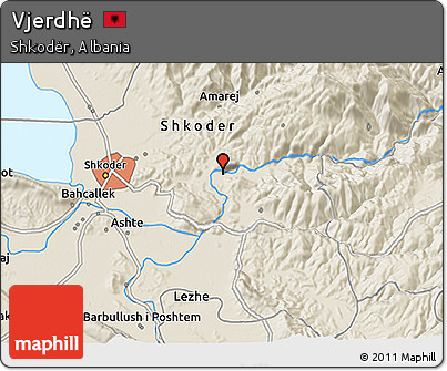 Shaded Relief 3D Map of Vjerdhë