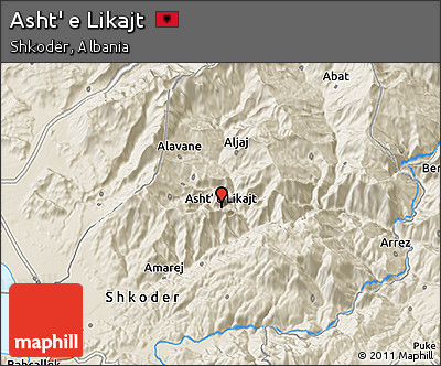 Shaded Relief 3D Map of Asht' E Likajt