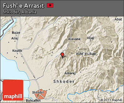 Shaded Relief 3D Map of Fush' E Arrasit