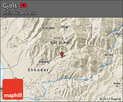 Shaded Relief 3D Map of Gjols