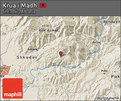 Shaded Relief 3D Map of Krua I Madh