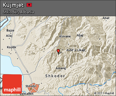 Shaded Relief 3D Map of Kujmjet