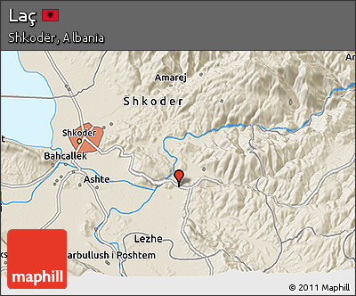 Shaded Relief 3D Map of Laç