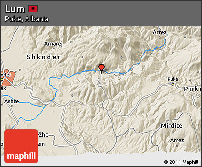 Shaded Relief 3D Map of Lum