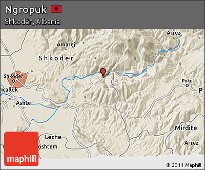 Shaded Relief 3D Map of Ngropuk