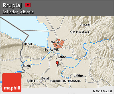Shaded Relief 3D Map of Rruplaj