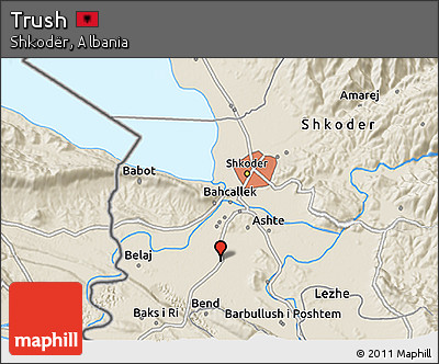 Shaded Relief 3D Map of Trush