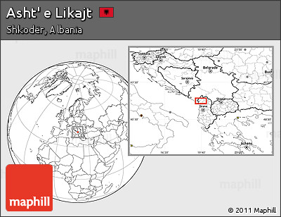 Blank Location Map of Asht' E Likajt