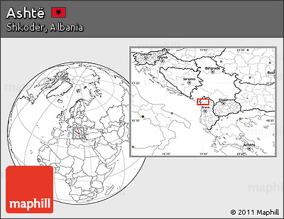 Blank Location Map of Ashtë