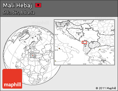 Blank Location Map of Mali Hebaj