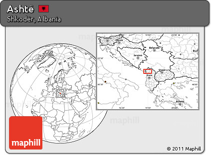 Blank Location Map of Ashtë