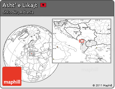 Blank Location Map of Asht' E Likajt