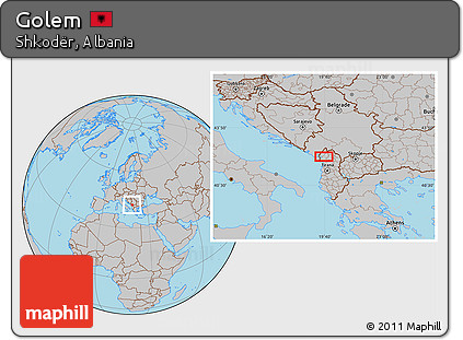 Gray Location Map of Golem