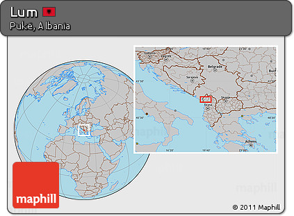 Gray Location Map of Lum