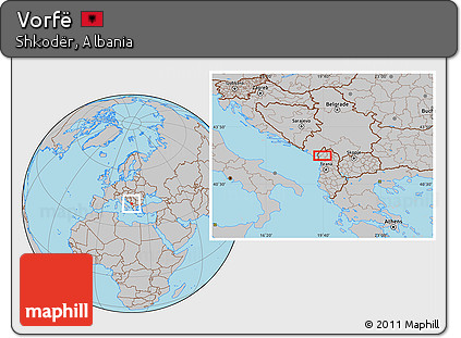 Gray Location Map of Vorfë