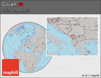 Gray Location Map of Gojan