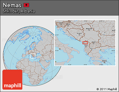 Gray Location Map of Nemas