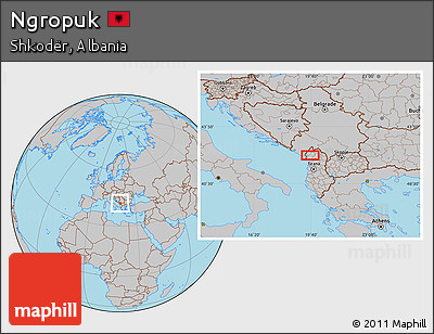 Gray Location Map of Ngropuk