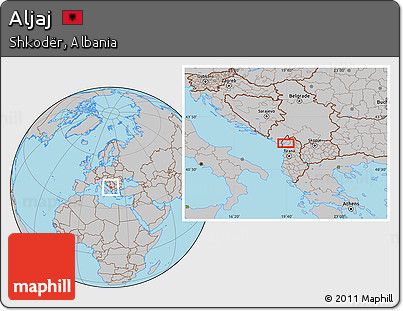 Gray Location Map of Aljaj