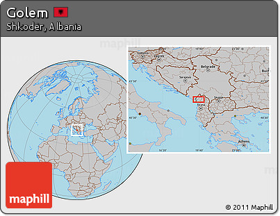 Gray Location Map of Golem