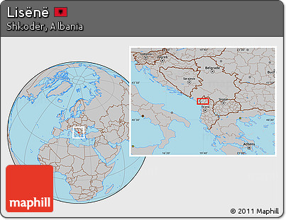Gray Location Map of Lisënë