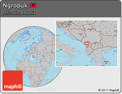 Gray Location Map of Ngropuk