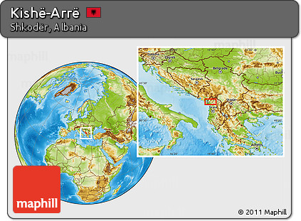 Physical Location Map of Kishë-Arrë