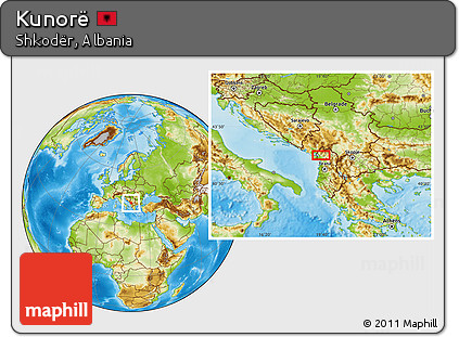 Physical Location Map of Kunorë