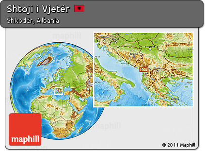 Physical Location Map of Shtoji I Vjetër