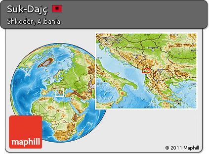 Physical Location Map of Suk-Dajç