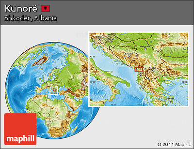 Physical Location Map of Kunorë