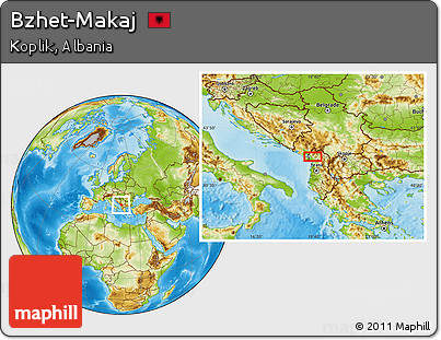 Physical Location Map of Bzhet-Makaj