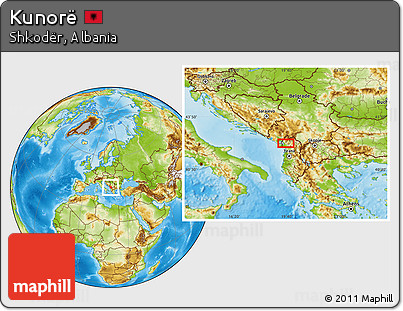 Physical Location Map of Kunorë