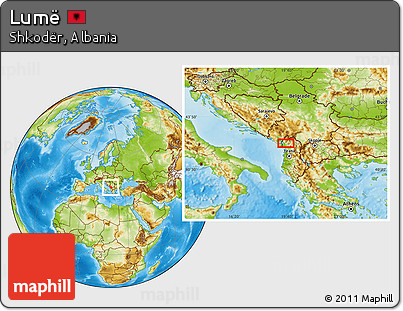 Physical Location Map of Lumë