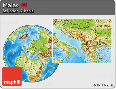 Physical Location Map of Malas