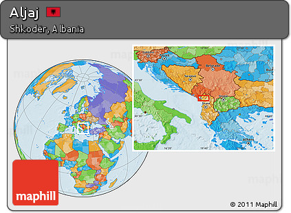 Political Location Map of Aljaj