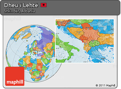 Political Location Map of Dheu I Lehtë