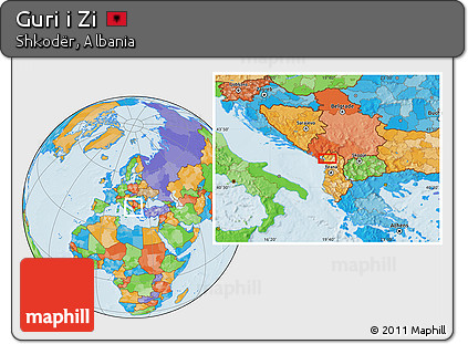 Political Location Map of Guri I Zi