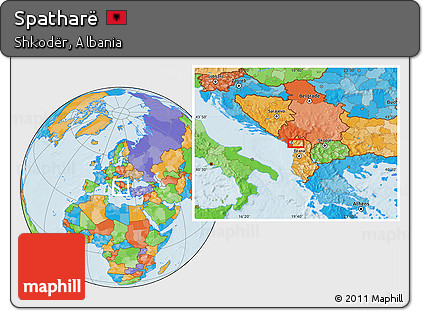 Political Location Map of Spatharë