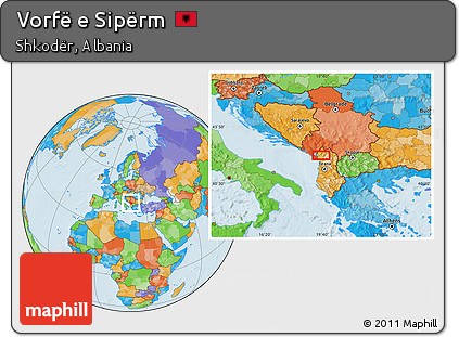 Political Location Map of Vorfë E Sipërm