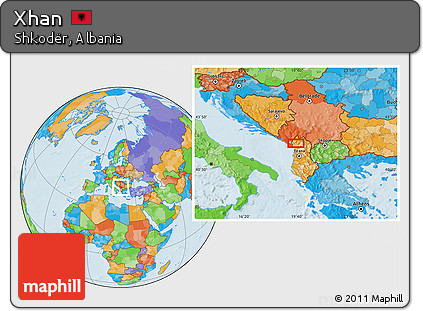Political Location Map of Xhan