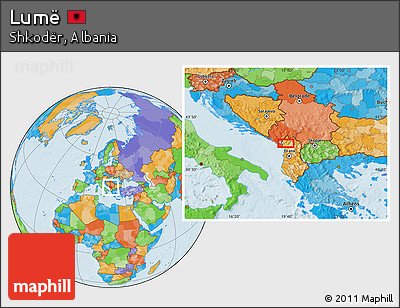 Political Location Map of Lumë