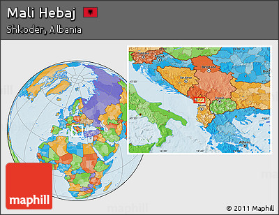 Political Location Map of Mali Hebaj