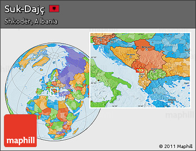Political Location Map of Suk-Dajç