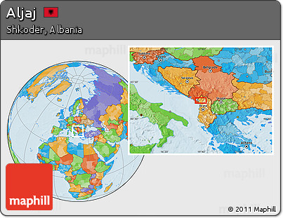 Political Location Map of Aljaj