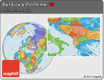 Political Location Map of Bërdicë E Poshtme